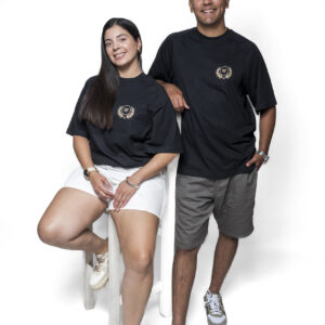 Irina y Ariel posando